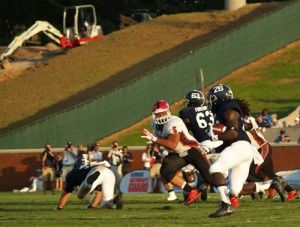 GSU+defeated+SFU+59-17+in+its+second+game+of+the+season.Photo+by%3A+Brandon+Warnock