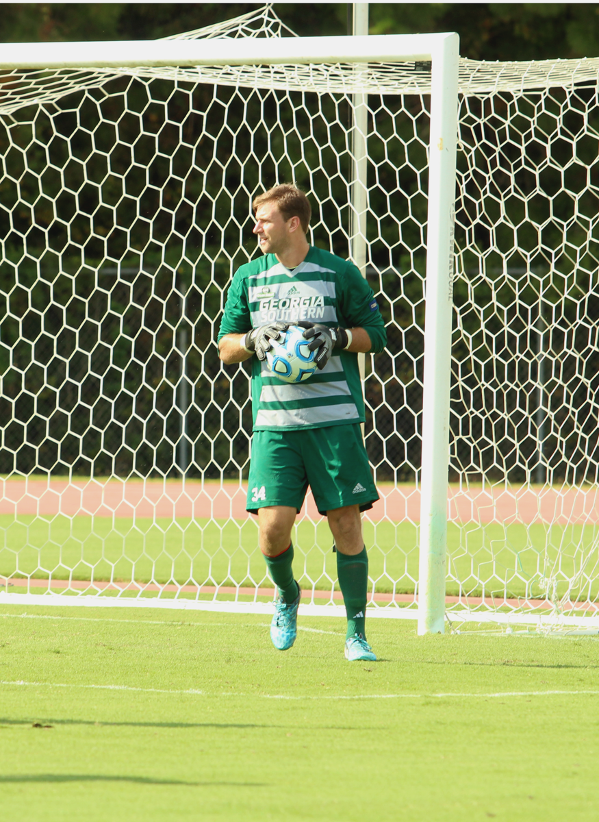 Junior Georgia Southern goalkeeper Jack Falle has amassed 62 saves in 22 games played this season. The Lilburn, Ga., native is a management major. 