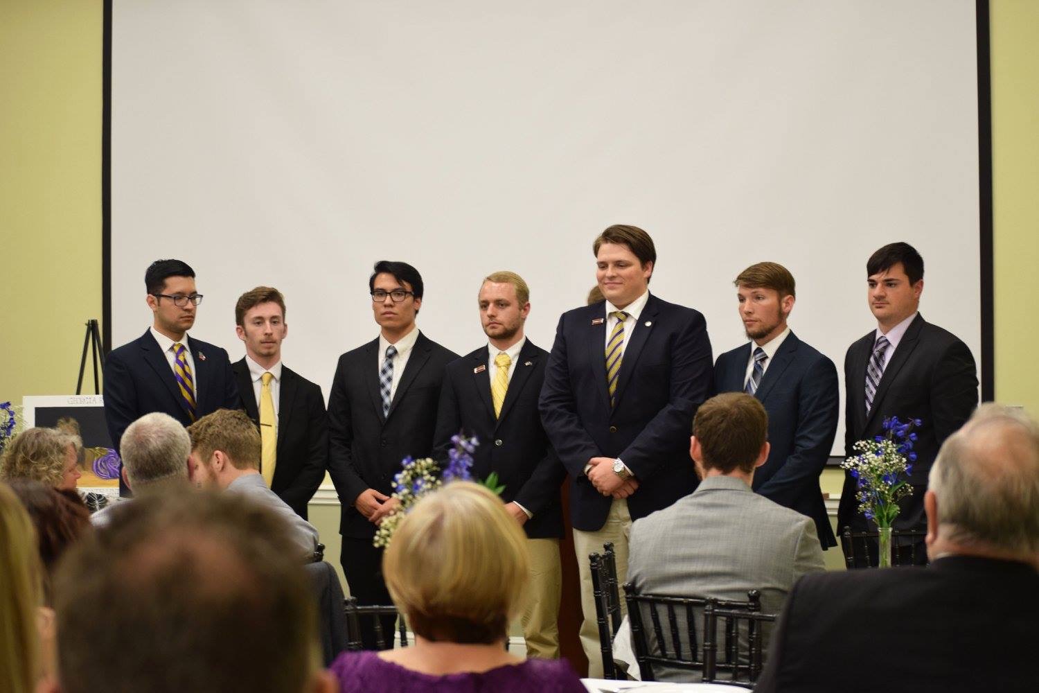 Members of the executive board for the Phi Alpha chapter of Sigma Alpha Epsilon at Armstrong State University