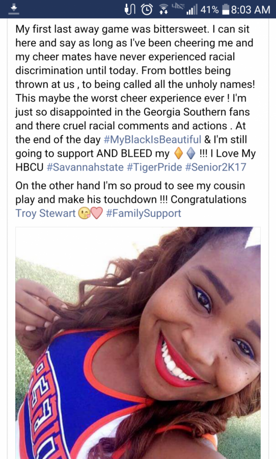 SSU cheerleader shares bad experience at Paulson Stadium through social media