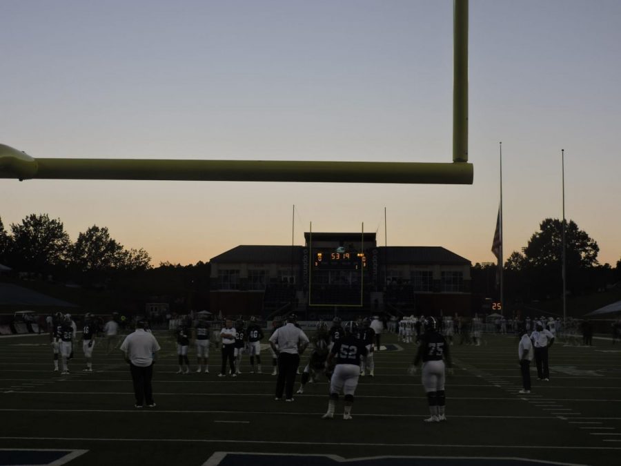 The Eagles prepare at Paulson Stadium for the Wednesday night game against Arkansas State.