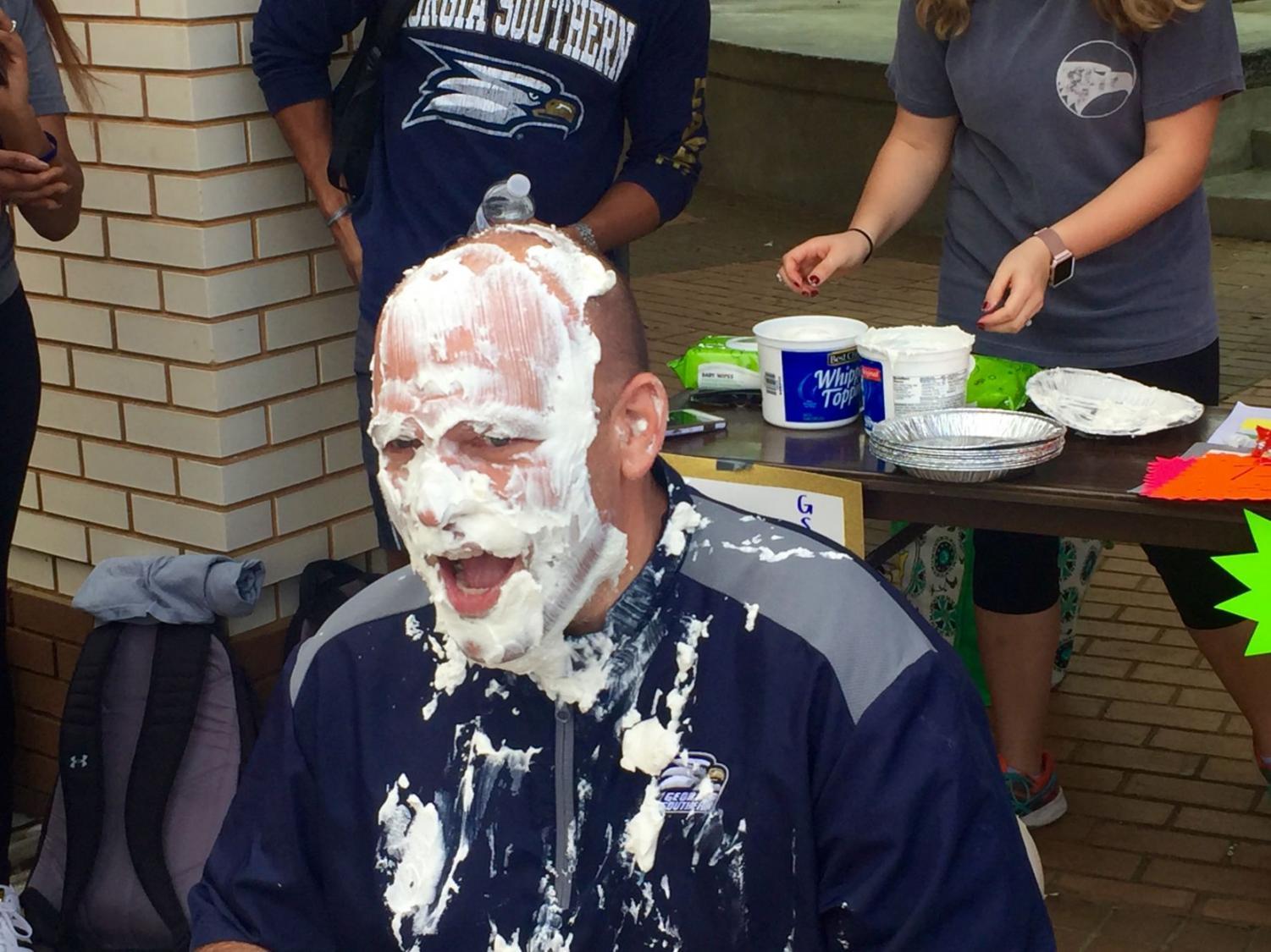 Lunsford+gets+pied+in+the+face+for+fundraising+event