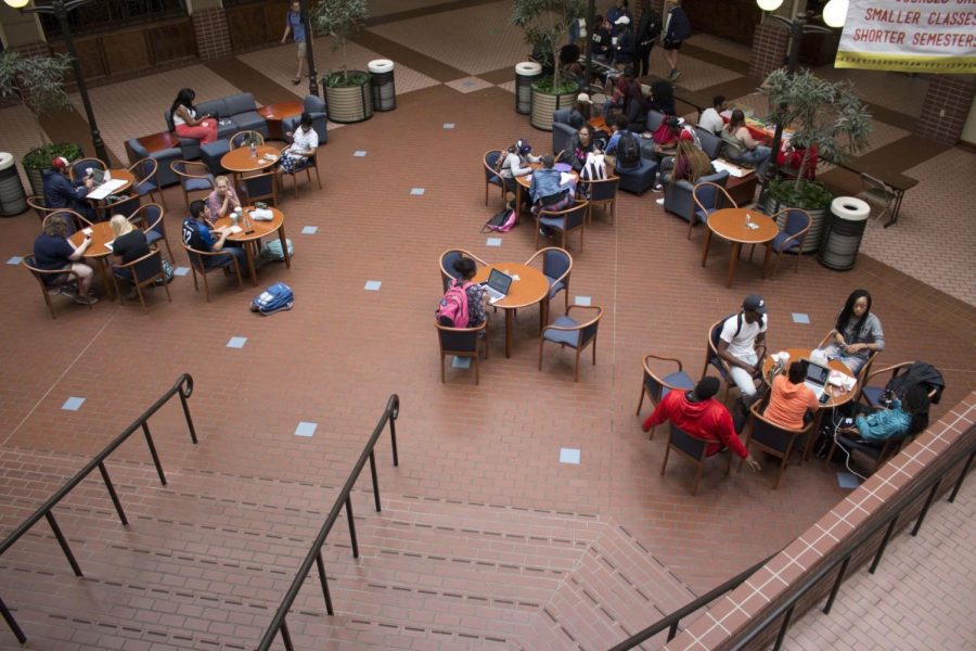 The Russell Union is a popular pit stop for students in between classes, but can get full very quickly. One app that can sometimes help the with the crowds is Tapingo, which you can order food and drinks through your phone.