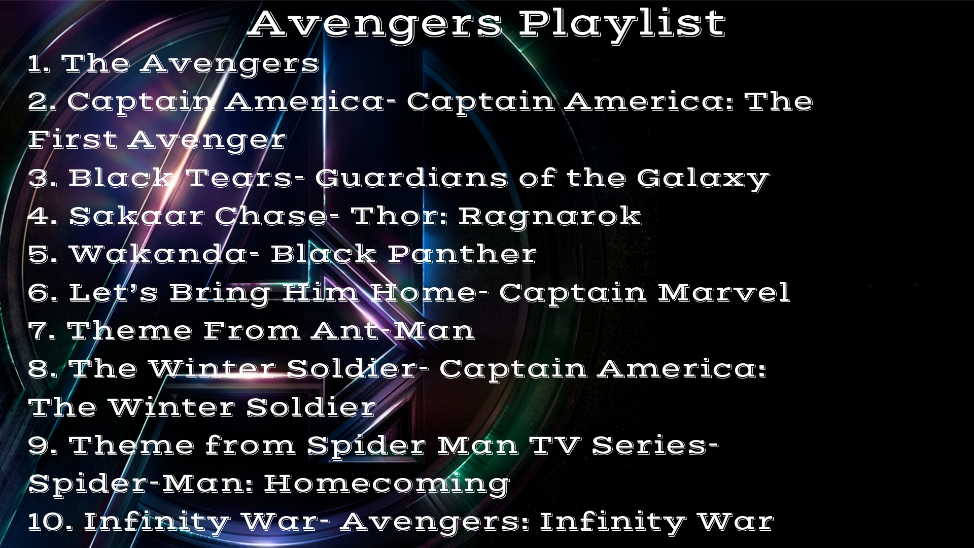 Avengers Playlist