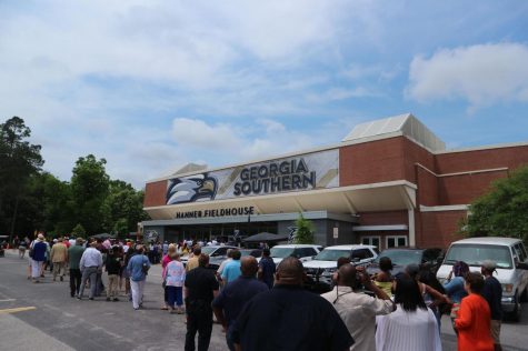 For all four college-specific commencement ceremonies at Georgia Southern University, Hanner Fieldhouse reached full capacity. 