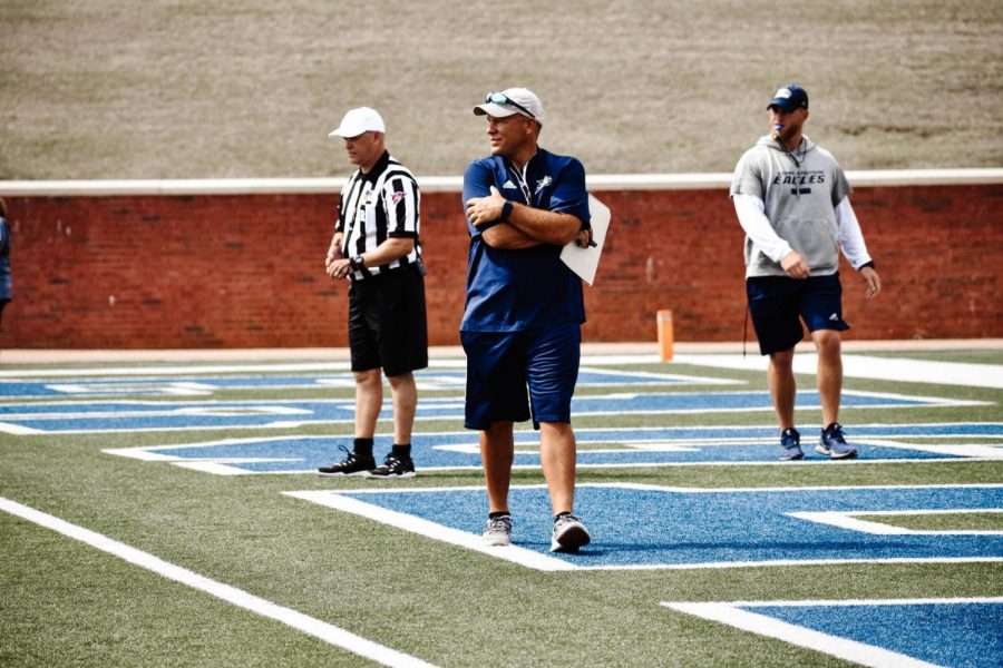 Chad Lunsford is entering his second full season as head coach of the Georgia Southern football team. 