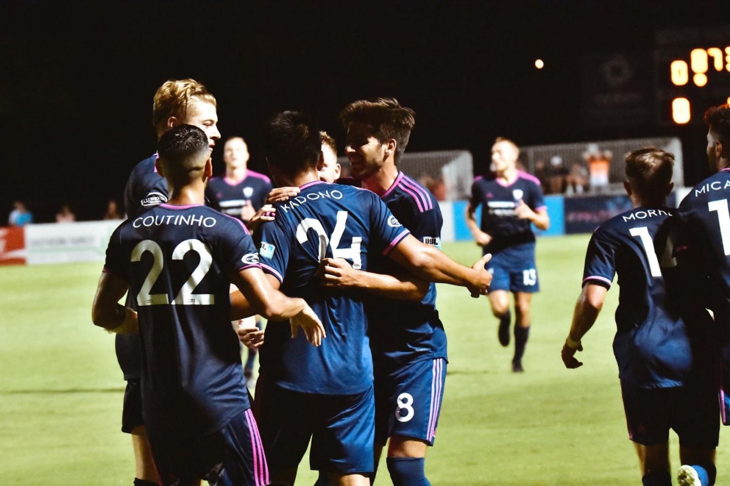 Tormenta+FC+honors+Lucas+Coutinho+during+1-1+draw+against+Chattanooga