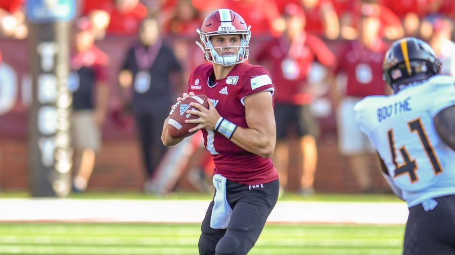 Senior quarterback Kaleb Barker threw for 504 yards, as well as throwing for four touchdowns against Southern Miss.