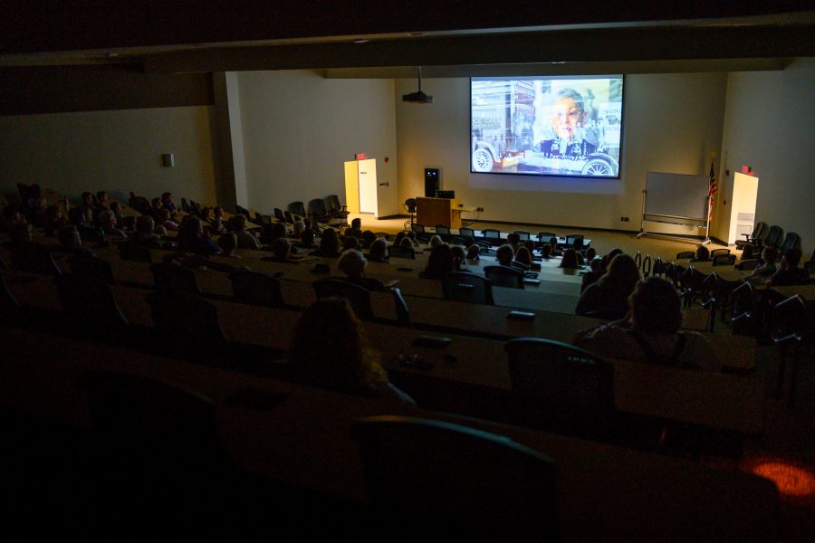 The audience watching "Our Lost Years." Katherine Arntzen/University Communications and Marketing