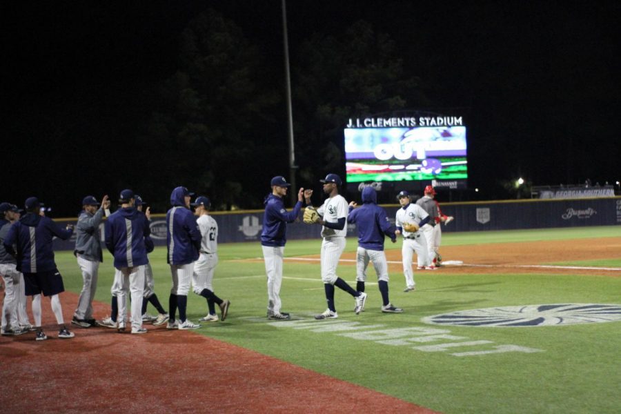 The Georgia Southern baseball team looks to get back on track after getting back to .500 with the win over Radford on Sunday.