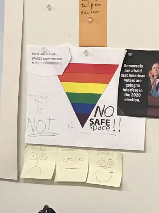 Defaced Safe Space sign found on campus nearly seven months after Title IX report was filed