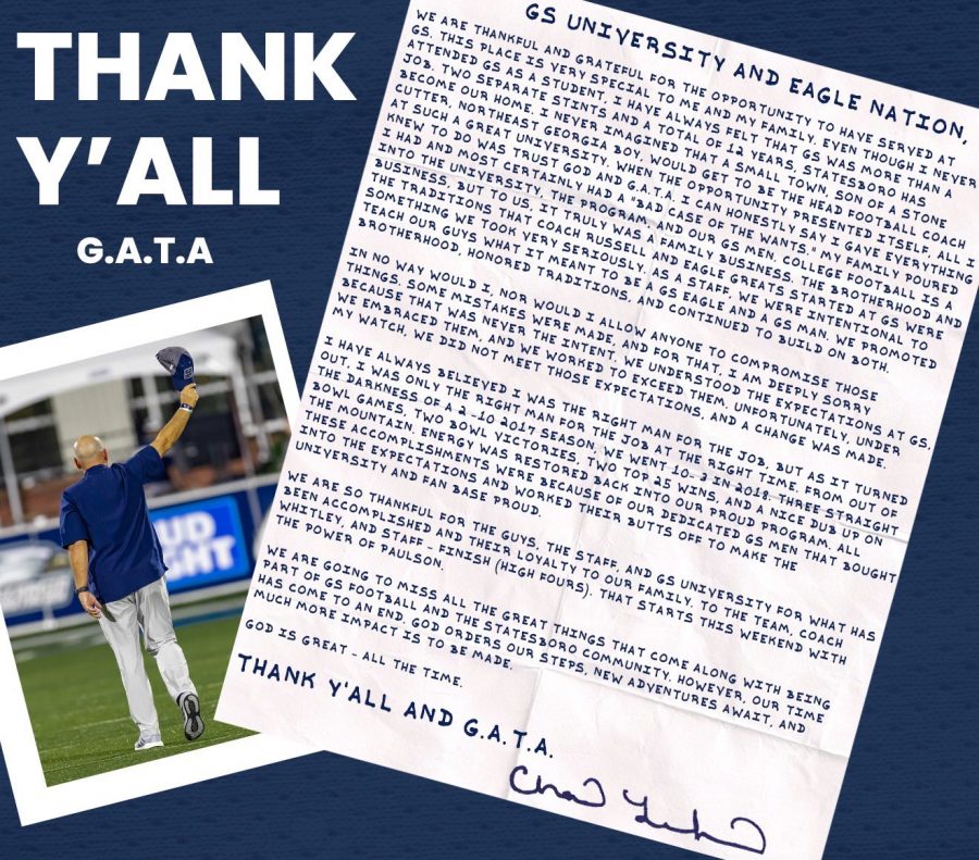 Lunsford pens goodbye letter to GS community