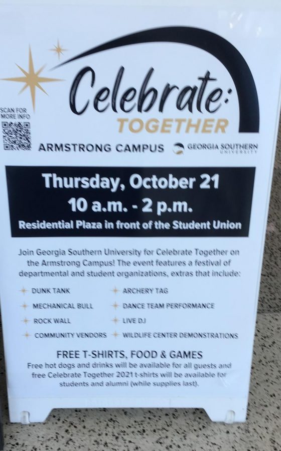 Celebrate Together poster in the Student Union 