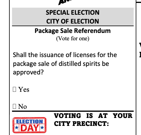 Sample ballot taken from Bulloch County Elections website.