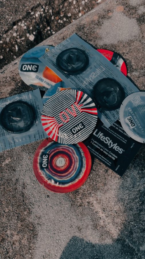 A pile of condoms.