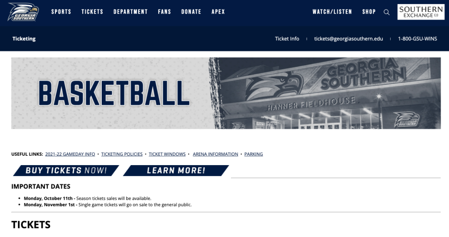 Guide to getting into Georgia Southern basketball games