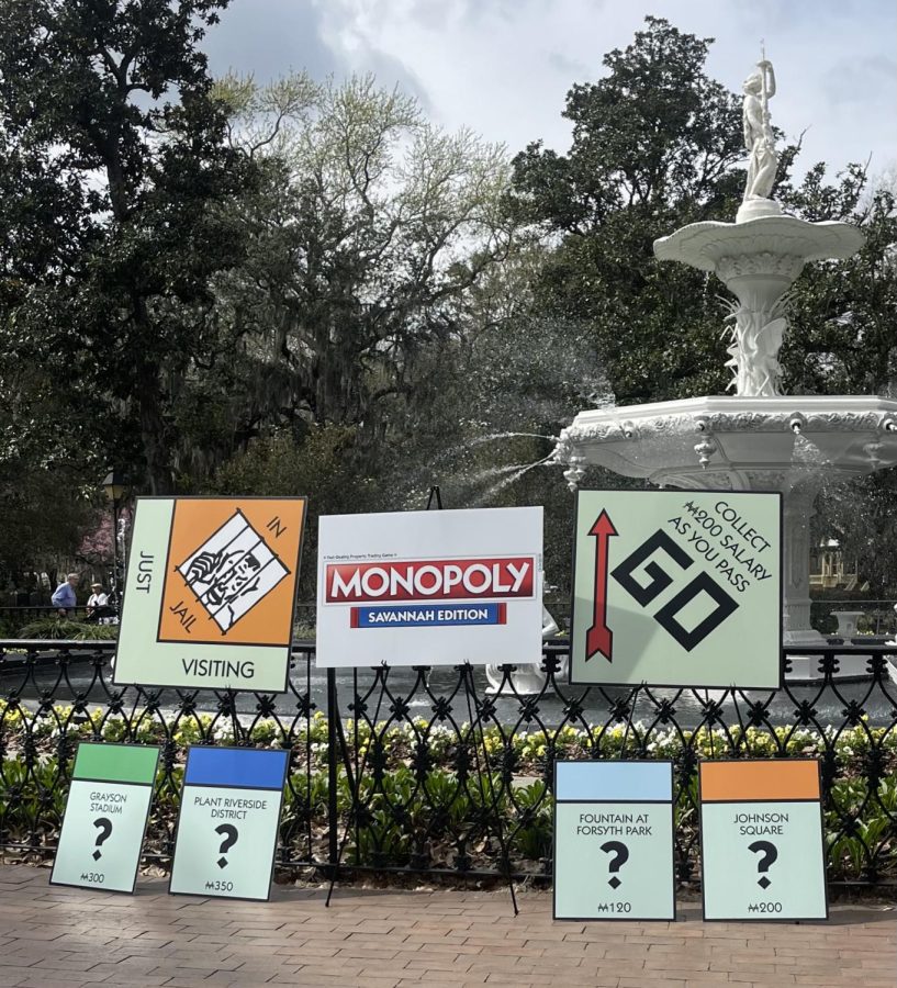 MONOPOLY press event at Forsyth Fountain