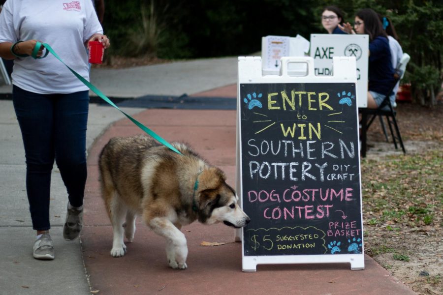Attendees had the choice to enter to win a craft from local business, Southern Pottery, or enter their pup in a costume contest for a prize basket!