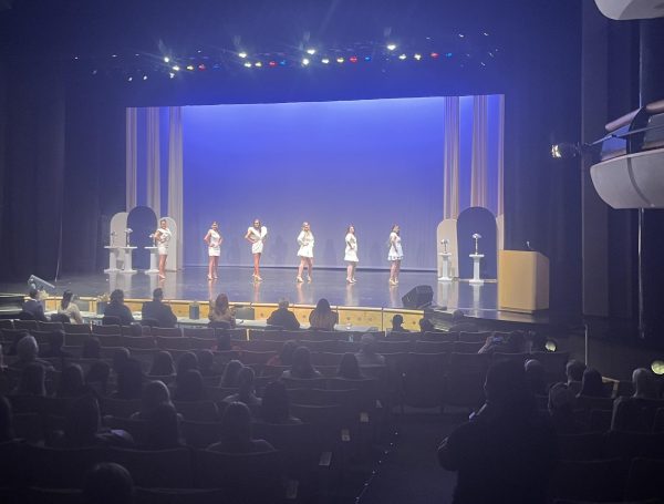 On Feburary 3, the Miss Georgia Southern University Scholarship Competition was held. This years candidates were (left to right) Gracie Allen, Haddyn Harell, Megan Wright, Amber Deas, Gabrielle Ratliff, and Mirtha Callejas-Montero. The candidates compete in 4 categories ranging from, Talent, Health and Fitness, On-Stage Question, and Evening Wear.