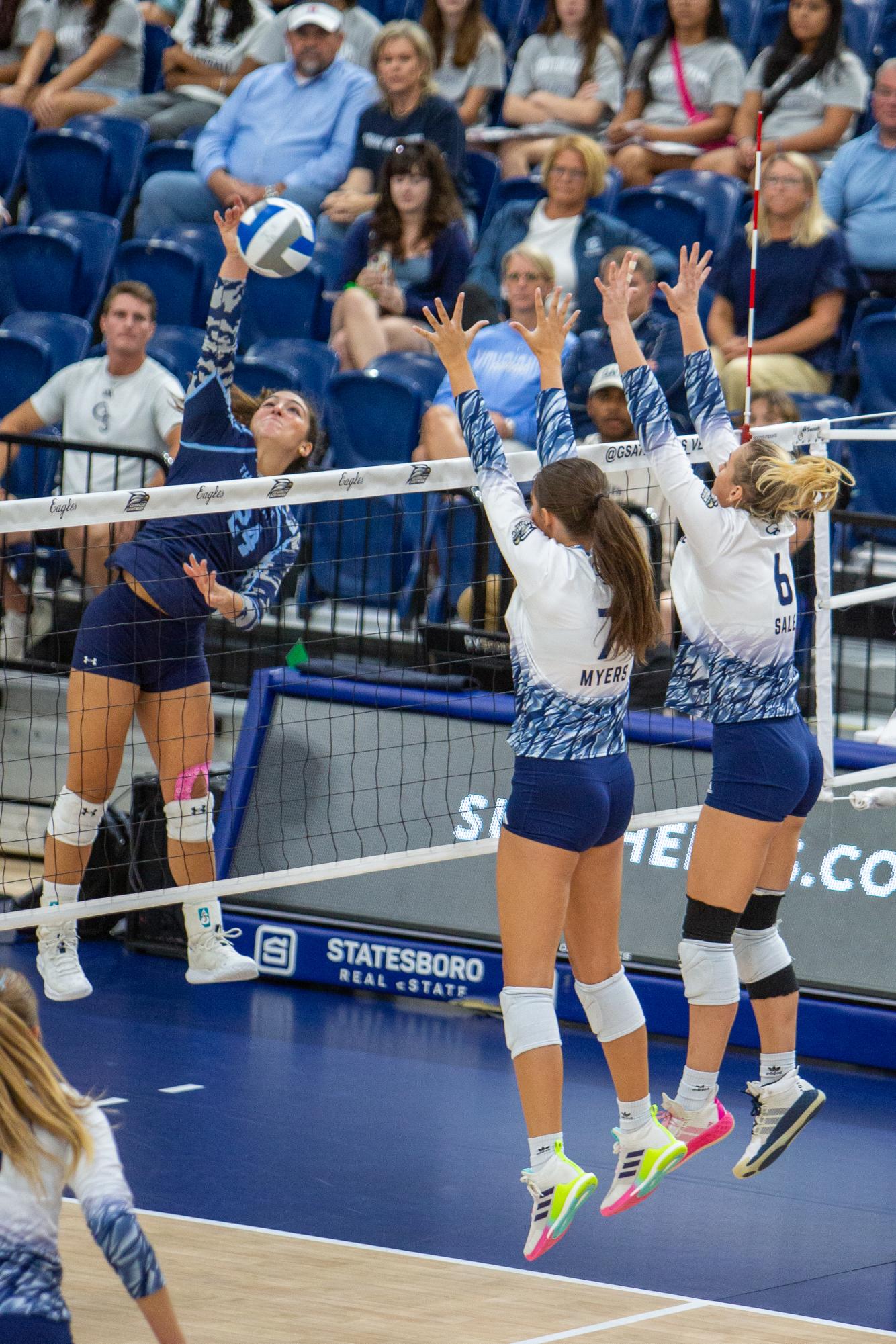 Georgia Southern Volleyball Takes the Win Against The Citadel