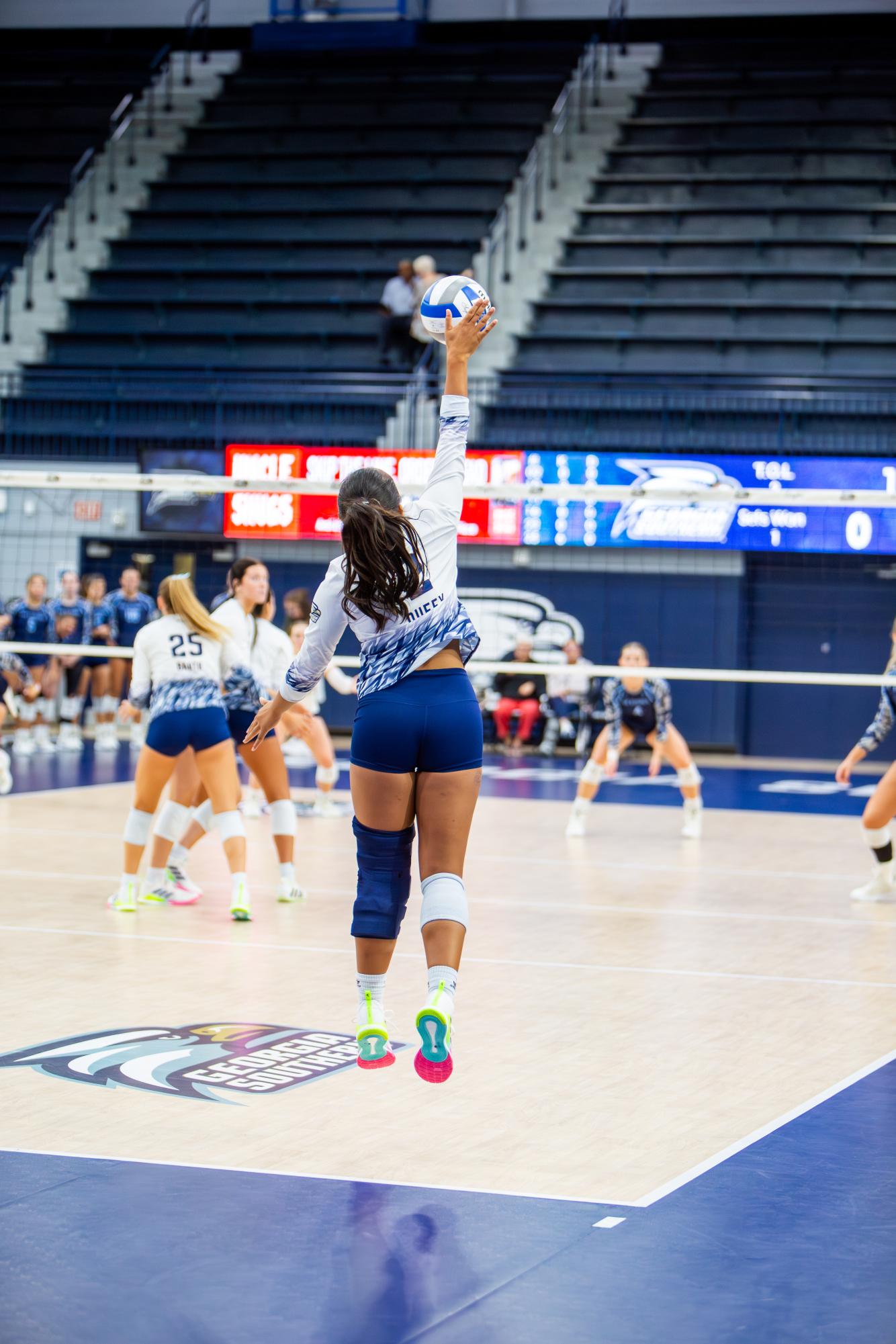 Georgia Southern Volleyball Takes the Win Against The Citadel