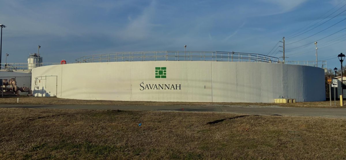 The City of Savannah’s water reclamation facility on East President Street, part of the water infrastructure that supplies local homes and businesses.